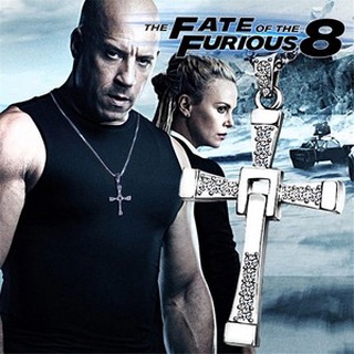 Colar Vin Diesel Dominic Toretto Veloses e Furiosos Banhado Prata