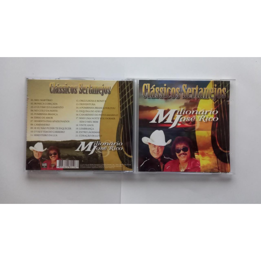 CD Clássicos Sertanejos - Milionário  & José Rico