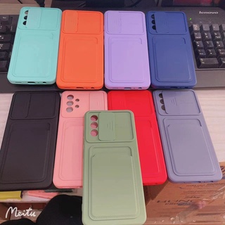 Capa Capinha Silicone Com Protetor de Câmera e Porta Cartão para Samsung Galaxy A02 S/A02/A52 4g/M51 A10S