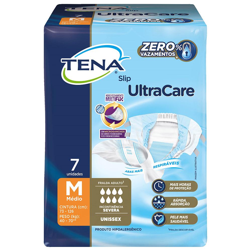 Fralda Geriátrica Tena Slip Ultra M com 7 unidades