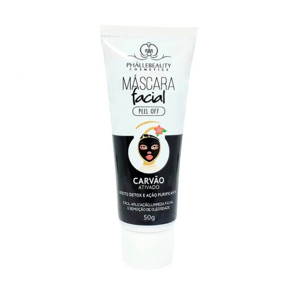 Máscara Facial Peel Off Carvão Ativado Bisnaga 50g PhálleBeauty PH0051 em Oferta na Shopee