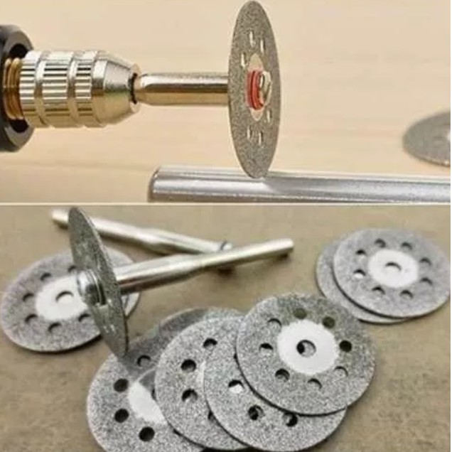 10 Discos Diamantado 22mm Tipo Dremel Micro Retifica 12 Pcs