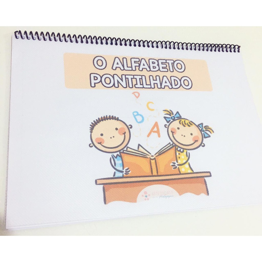 Livro GRANDE de atividades infantil impressa para alfabetização ALFABETO PONTILHADO em Oferta na Shopee