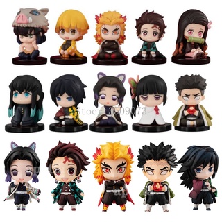 5 Pçs/set Demon Slayer : Bolo Action Figure Kimetsu No Yaiba Nezuko Zenisu Tanjirou Giyuu Inosuke Kyoujuu