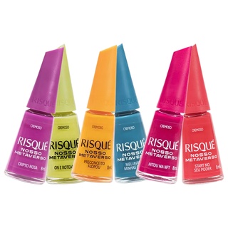 Esmaltes Risque Coleção Nosso Metaverso Com 6 Cores