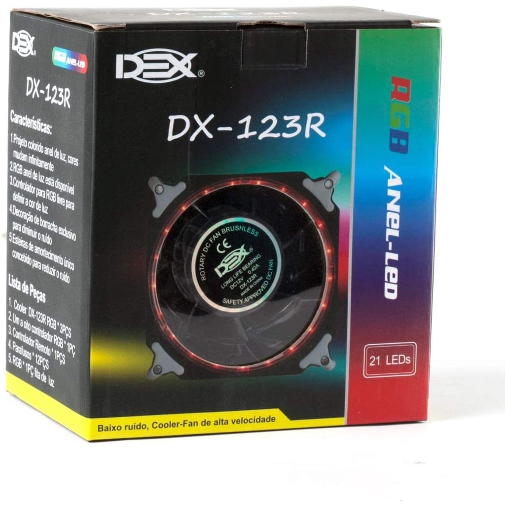 Kit Fan rgb Conjunto Cooler Gamer + Controladora Gabinete Pc Cpu