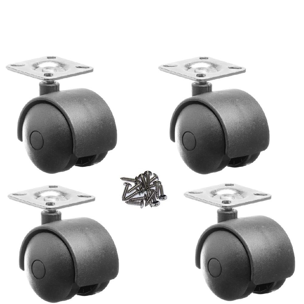 Rodinha Para Móveis Kit 4 Rodízios 40 Mm Com Parafusos em Oferta na Shopee