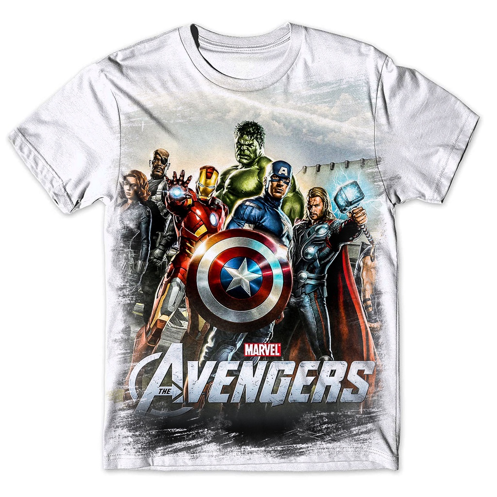 declare imply pneumonia Camisa Camiseta Masculina Feminina Infantil Os Vingadores Avengers 49 |  Shopee Brasil