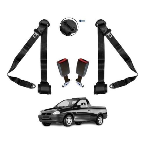 Kit Cinto Segurança Retrátil Bancos Dianteiros Corsa Pick-up