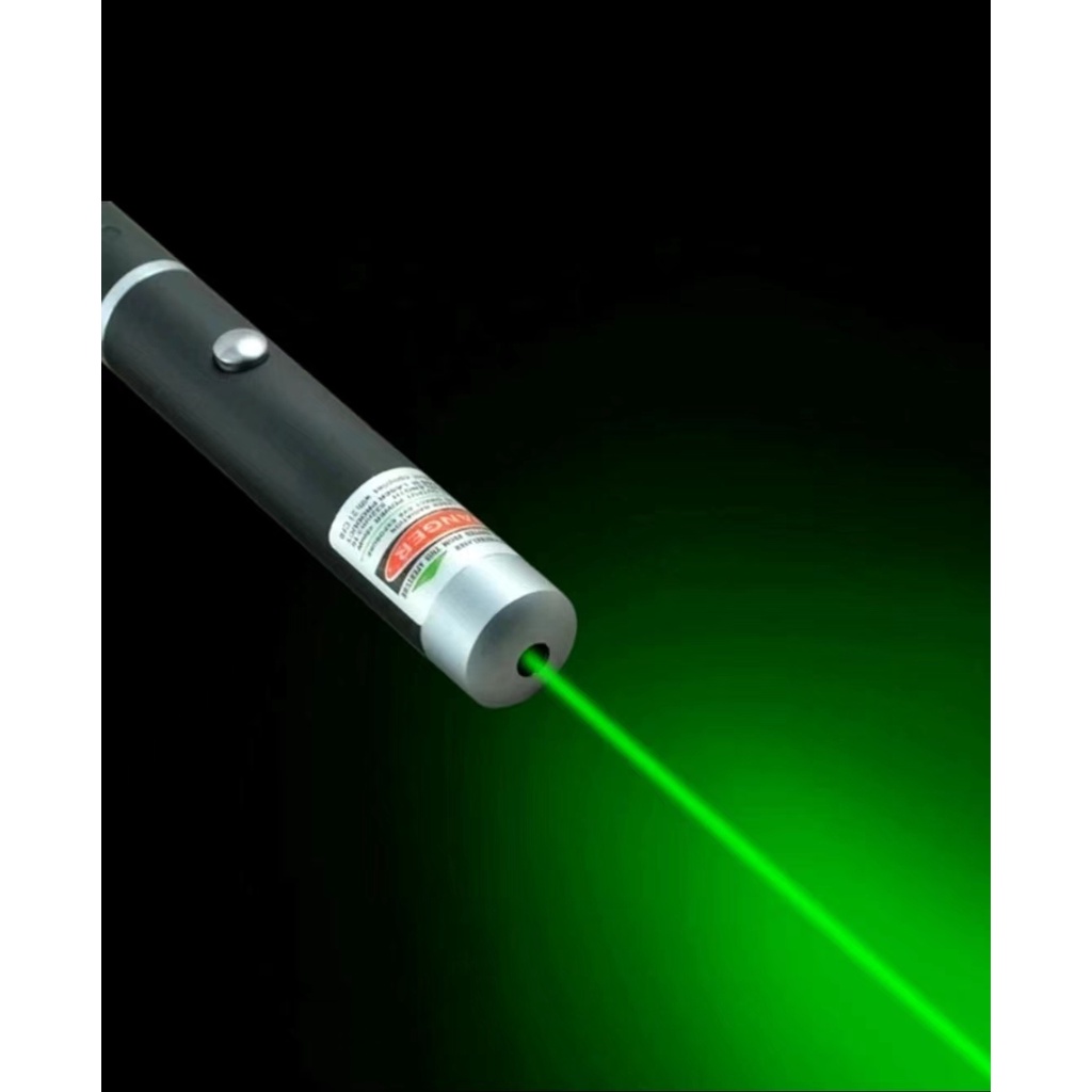 Caneta Laser Verde Alcance de 7KM 1000mw Com Linha e 5 Ponteiras de Efeito