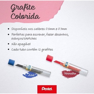 Grafite Colorida Hi-Polymer - Pentel