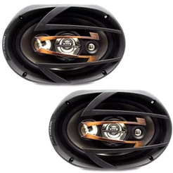 Auto Falante 6x9 69 300wrms Hurricane Quadriaxial Par + Telas