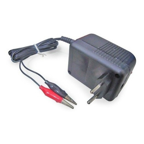 Carregador 12v 800mah com garra jacare para Bateria Selada Bike Elétrica Jacare