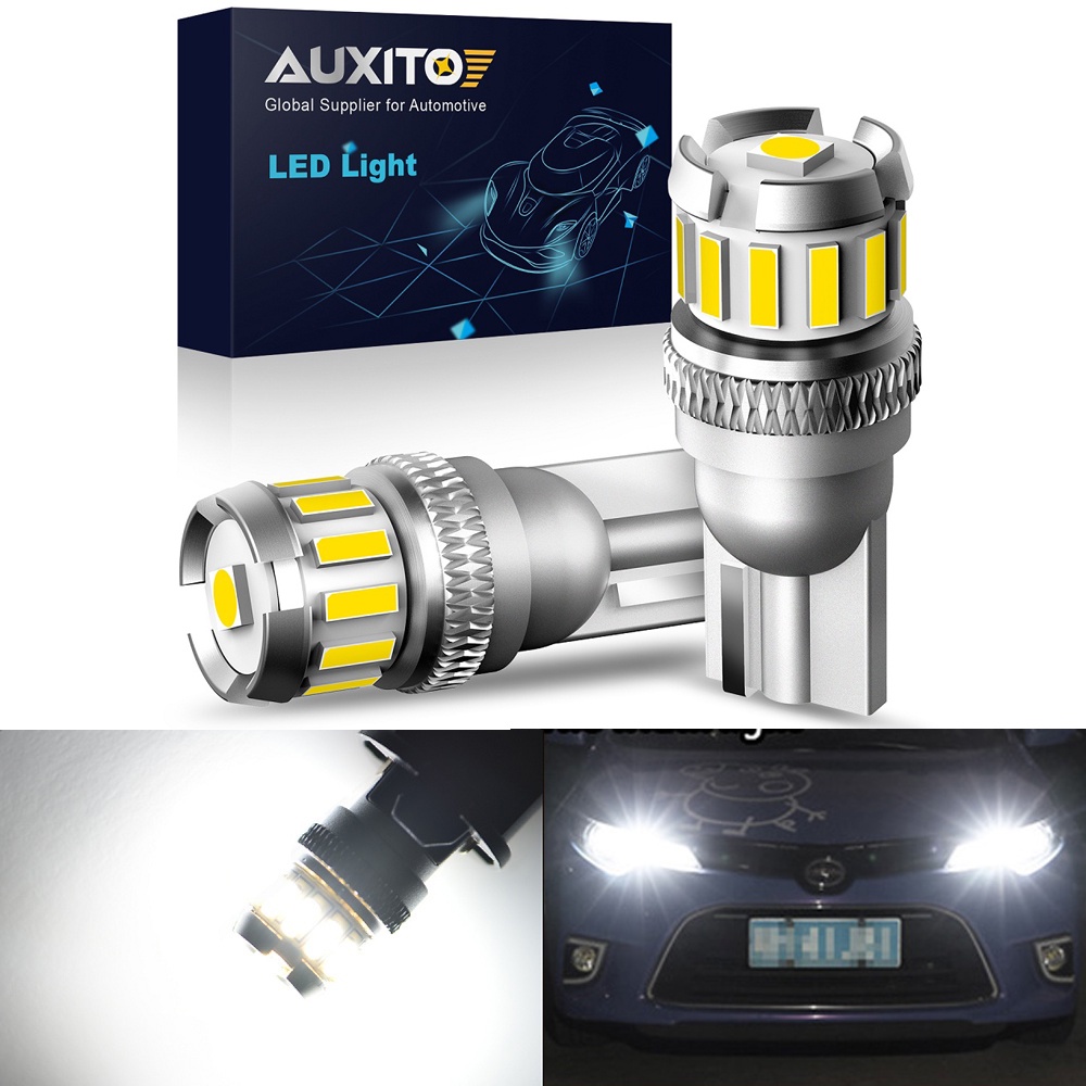 AUXITO 2 Pcs T10 W5W Lâmpadas LED Canbus Para Carro Luzes De Posição De Estacionamento Mapa Interior Dome 12 V Branco 6500 K