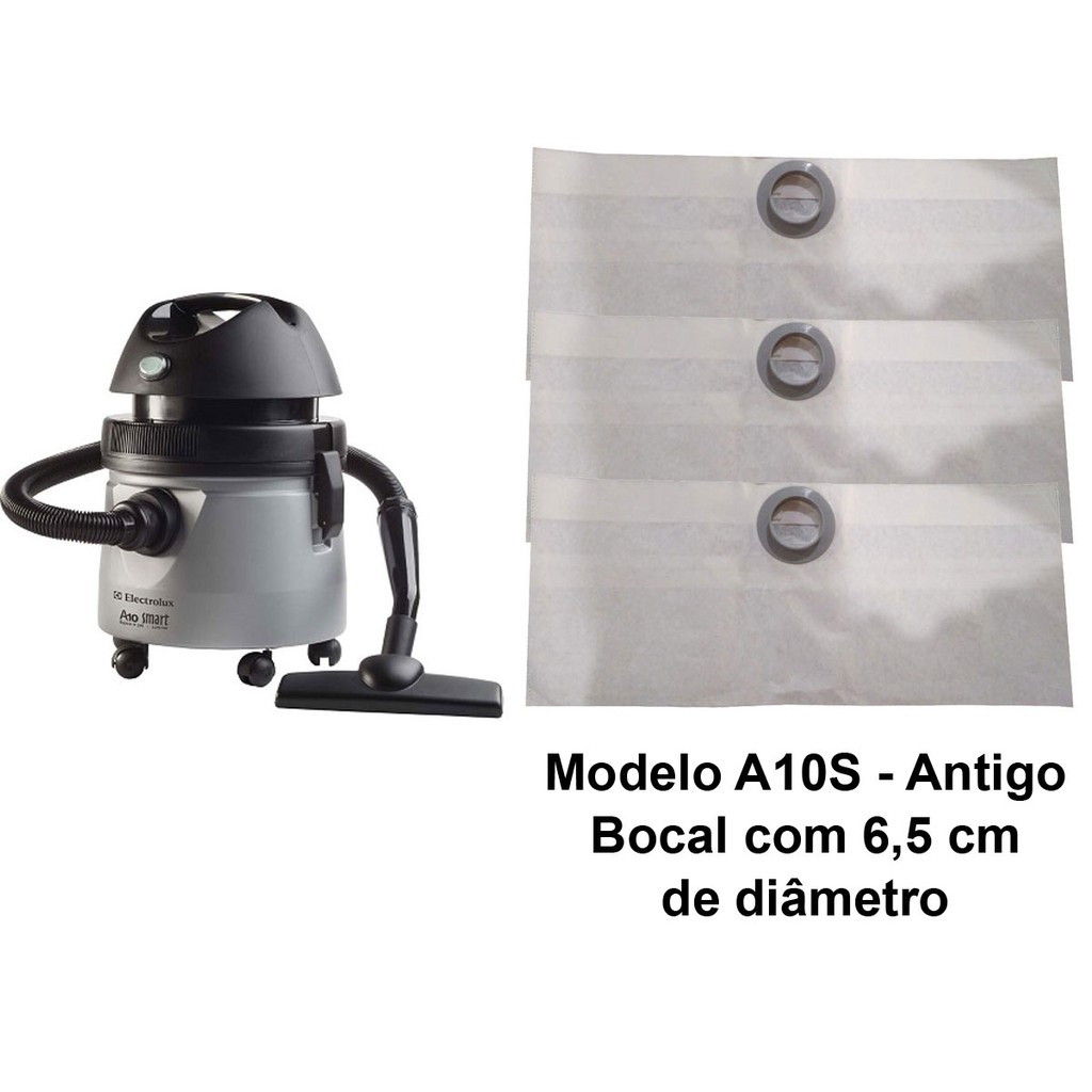 Saco Descartável Aspirador De Pó Electrolux A10 Smart Mod. A10s Com 3 Unidades