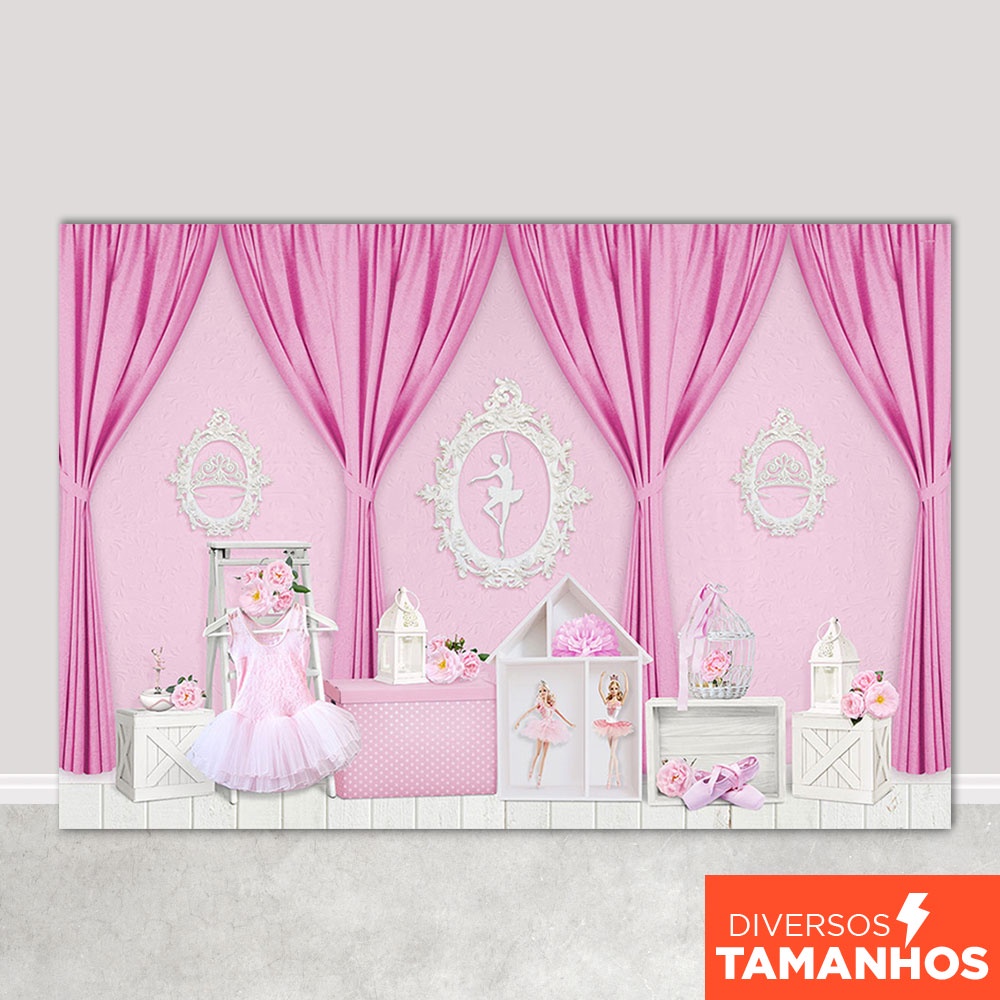 Fundo Fotográfico Dia das Crianças Bailarina Em Tecido FFA-462 em Oferta na Shopee