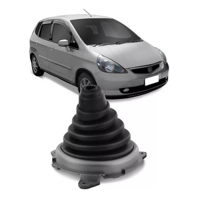 Coifa De Cambio Honda Fit 03/08 Sanfonada C/base Cinza