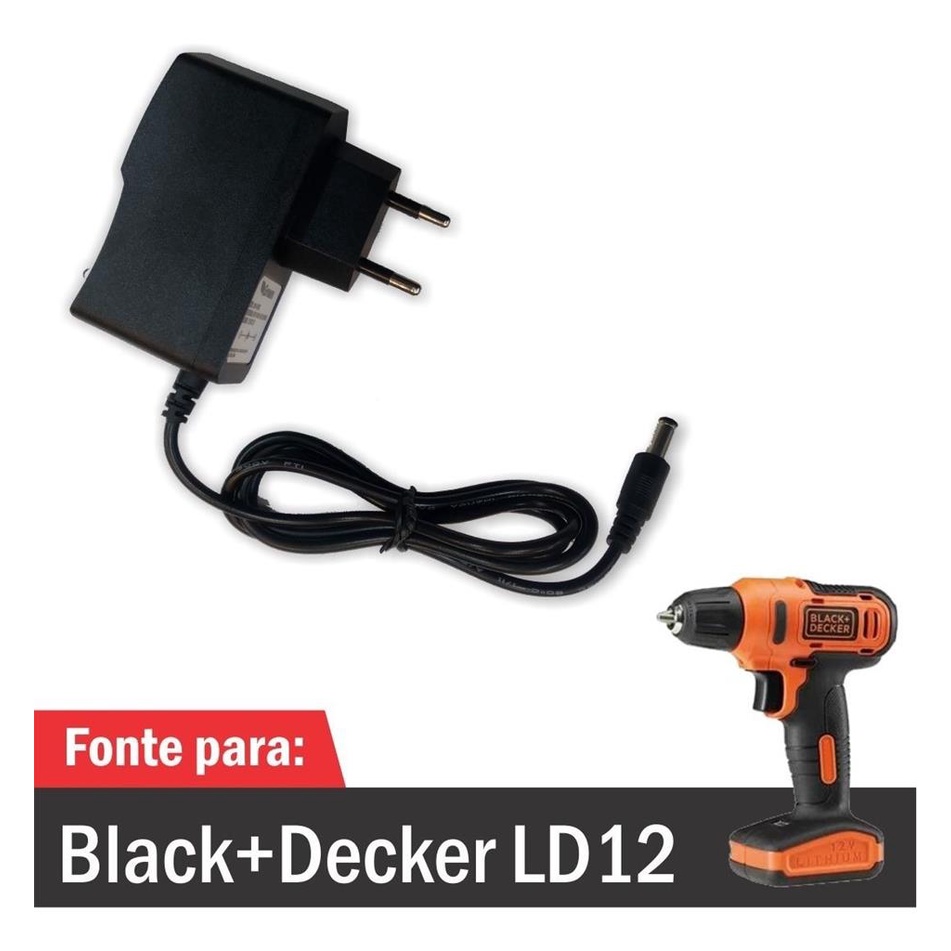 Carregador Para Black Decker LD12 Furadeira e Parafusadeira ( Fonte ...