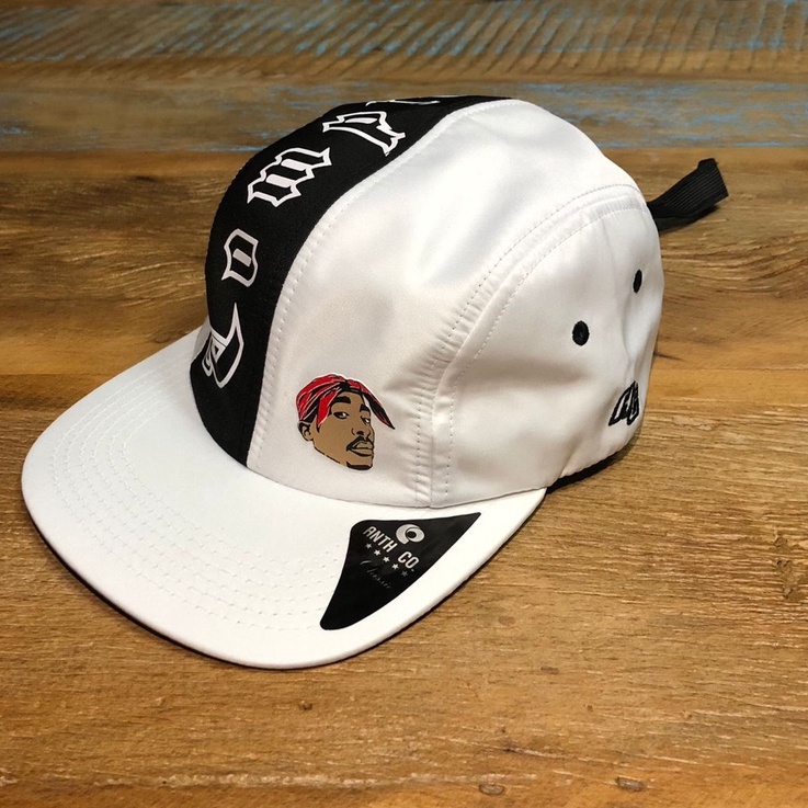 Boné Five Panel Compton 2Pac Strapback Anth.Co Branco em Oferta na Shopee