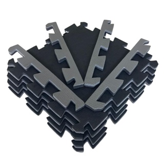 Kit 12 Tatames 50x50 20mm Bicolor Preto e Cinza em Oferta na Shopee