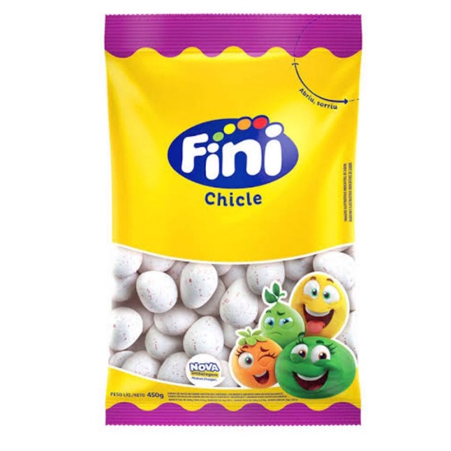 2 pacotes Chiclete Fini Ovos de Dinossauro Azedinho 450gr