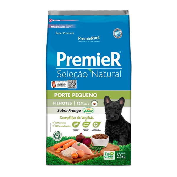 Ração Premier Seleção Natural para Cães Filhotes de Pequeno Porte - 2,5Kg em Oferta na Shopee