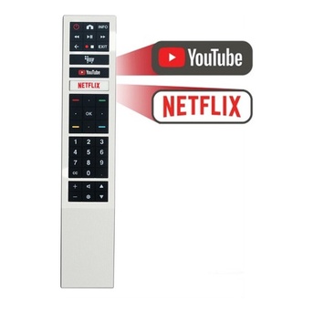 Controle Remoto compativel p/ Tv Aoc Led Smart 4k - Youtube Netflix 9061