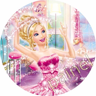 Painel Barbie Sublimado Festa Redondo Em Tecido | Shopee Brasil