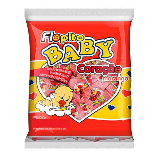 Pirulito baby coração c/50 Flopito - Florestal em Oferta na Shopee