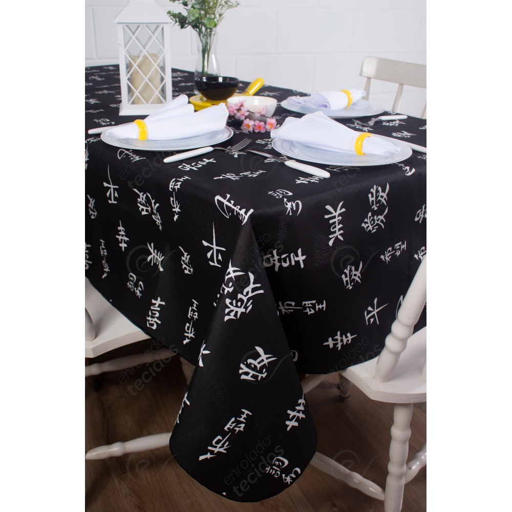 Toalha de Mesa Gorgurinho Estampa Letras Japonesa Sushi em Oferta na Shopee