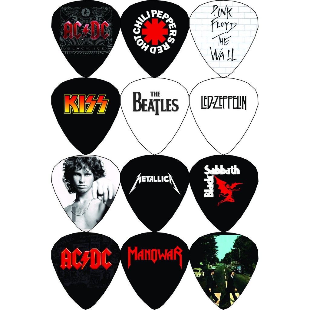 palhetas personalizadas rock 28 unidades
