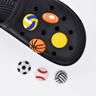 crocs jibbitz Pinos Bola Colorida/Basketball Futebol/DIY Charme Decoração Fivela De Sapato