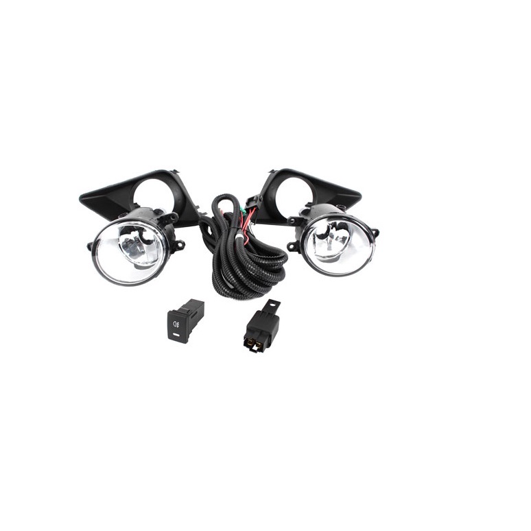 Kit farol auxiliar Milha Corolla 2009 a 2011 Aro Preto Bmo
