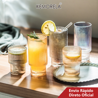 KEMORELA Copo de café de gelo de vidro transparente Copo de cerveja em Oferta na Shopee