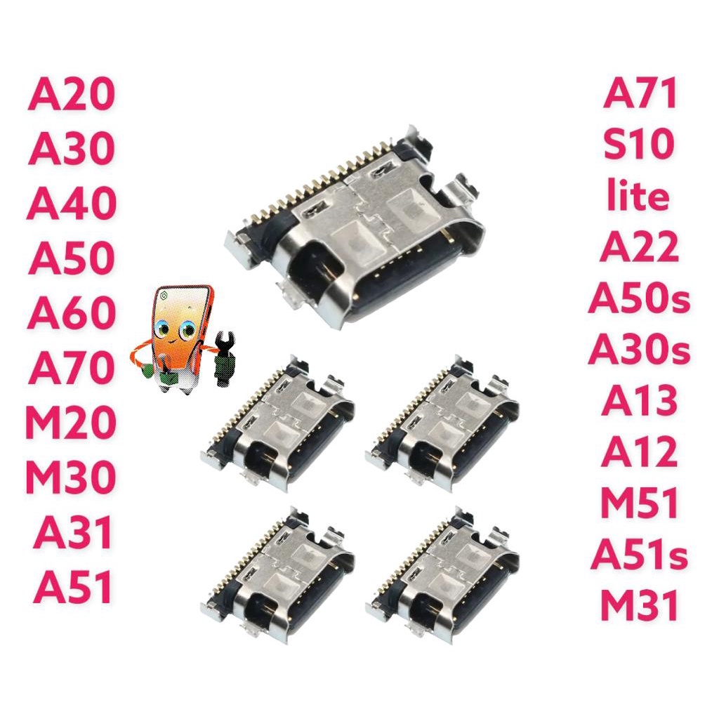KIT 10 Carga A20 A30 A40 A50 A60 A70 USB CONECTOR TIPO C A20