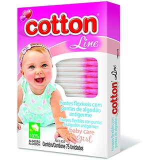 Cotonete De Hastes Flexíveis - Ponta De Algodão Antigerme 75 Un - Cotton