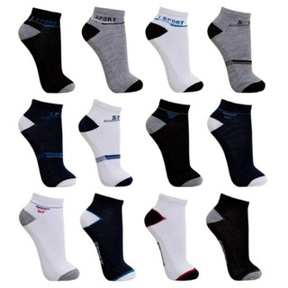 12 pares Meia Soquete Cano CURTO N 37a45 Masculino Sport  Adulto (Men Meias) J promo