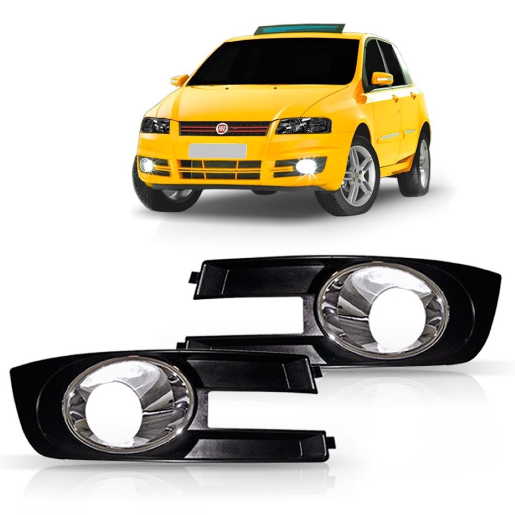 Grade Milha Stilo 2008 2009 2010 2011 2012 Aro Cromado Com Furo em Oferta na Shopee