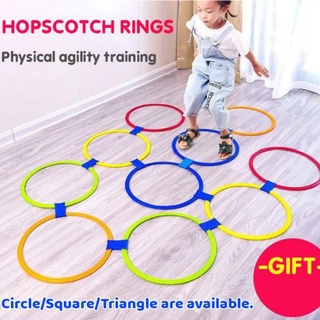 Hopscotch Ring Game Jogo De Amarelinha Para Crianças, Brinquedos Criativos  Do Divertimento Interior E Ao Ar Livre, 10 Voltas 10 Fivelas (Color :  10pcs, Size : 28cm) : : Brinquedos e Jogos