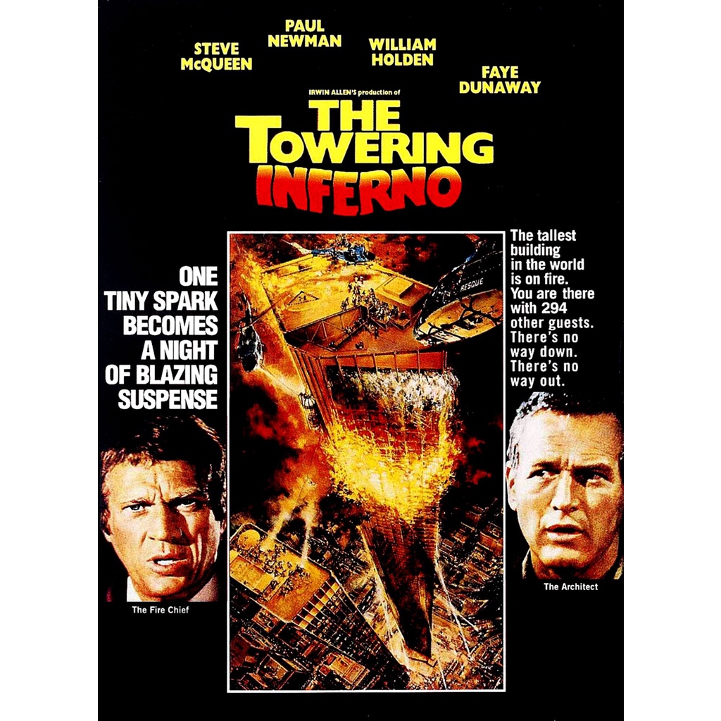 Inferno na Torre (1974) (The Towering Inferno) Steve McQueen e Paul Newman - Dublagem Clássica
