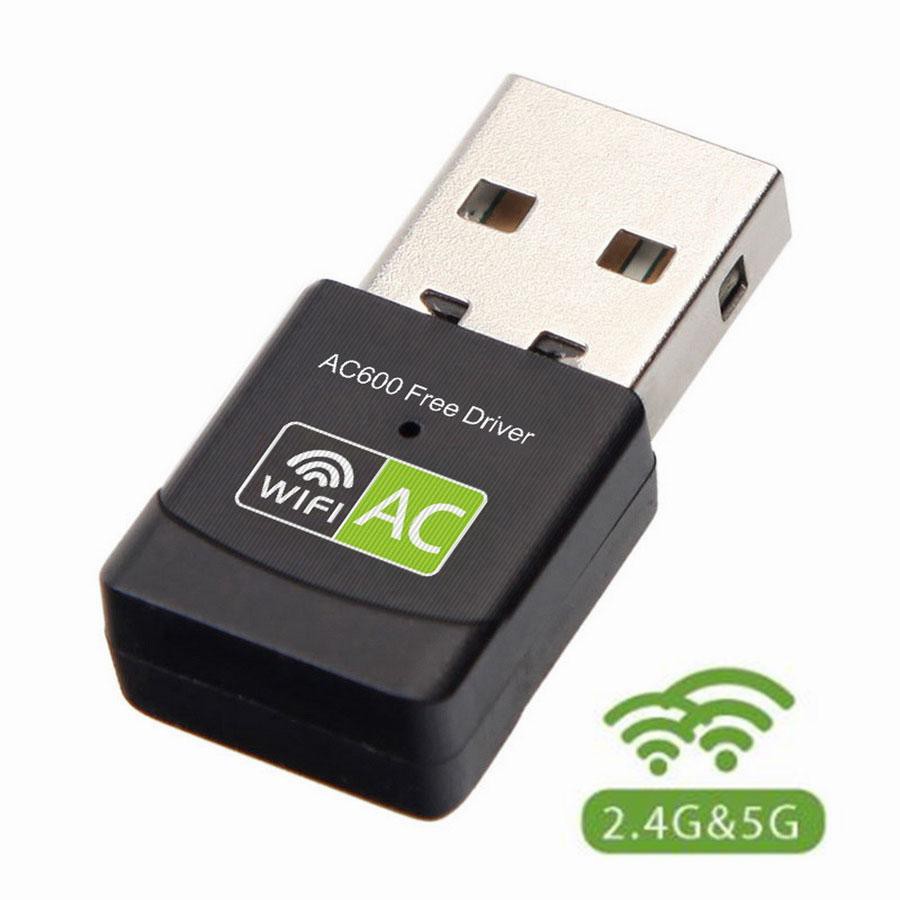 Adaptador Wifi Dual Band 2.4 / 5ghz 600mbps Wireless 5g Ac | Shopee Brasil