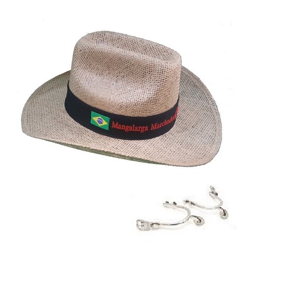 Kit Chapéu Infantil Juta Country Mangalarga + Espora Criança