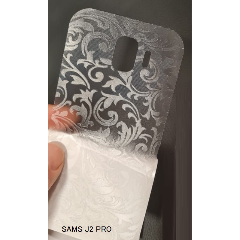 Pelicula Traseira Floral SAMSUNG GALAXY J2 PRO J250 Skin Verso Protetora Anti Risco Transparente 1