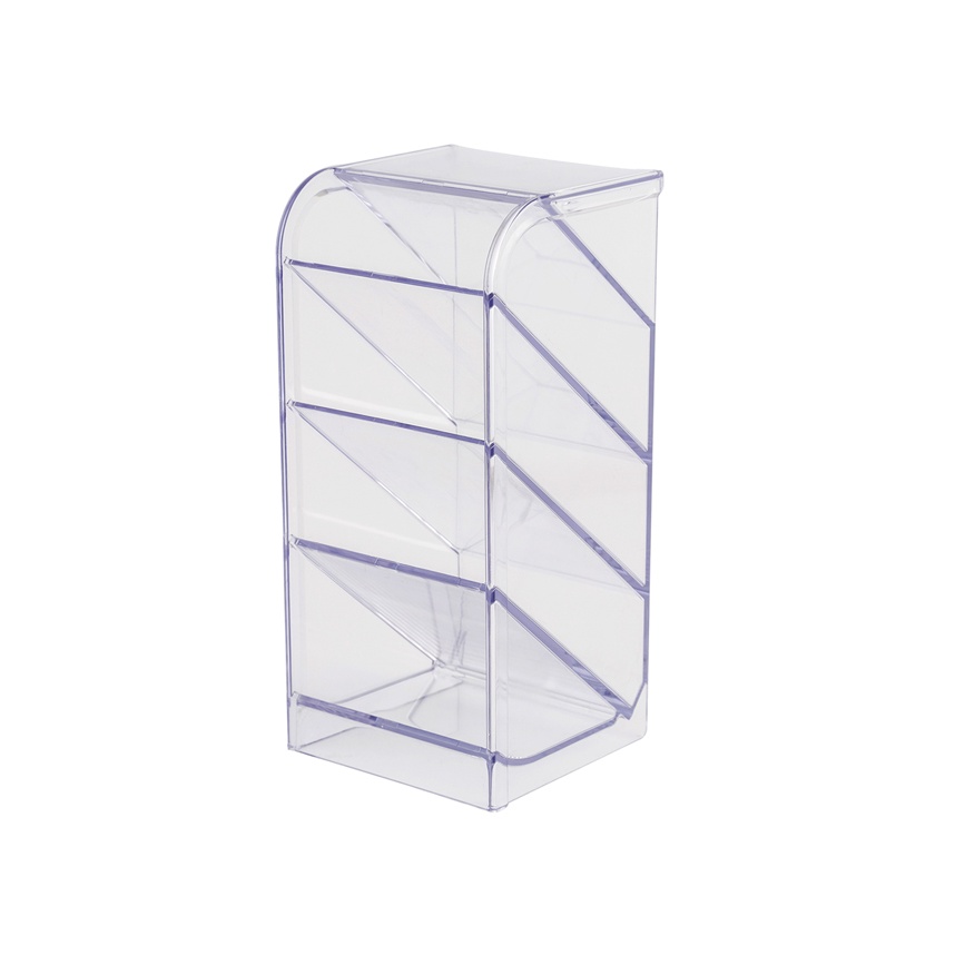 Organizador porta objetos lapis e canetas diagonal cor Cristal