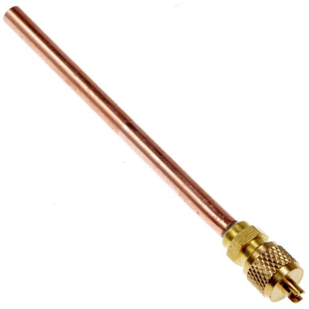 Válvula União C/válvula De Carga De Gás P/refrigeração 1/4 Schrader de Serviço