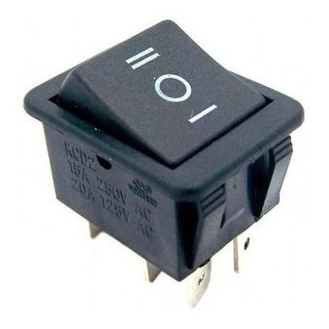 Chave Gangorra On/off/on Kcd4-203rn Preta 3 Posicões 6t