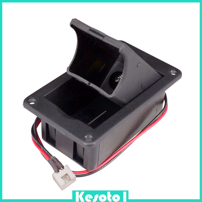 [BRKESOTO1] Caixa De Bateria De 9V Para Baixo De Guitarra Ativa Com Mola De Contatos E Plugue E Cabo De 2 Pinos