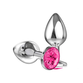 Plug Anal Aco Inox Medio Feminino Masculino Dilata Lubrifica Sex Shop
