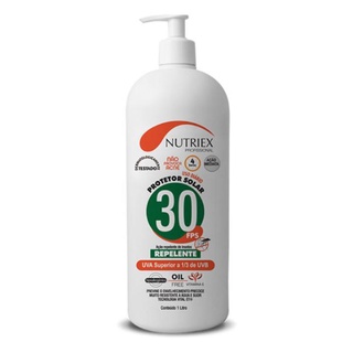 Protetor Solar FPS 30 com Repelente 1,0L Bombona NUTRIEX