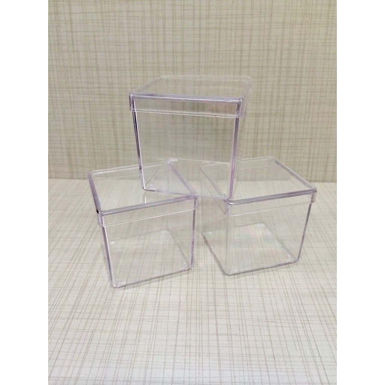 Caixinha Acrílica 5x5 Lembrancinha Transparente Kit com 10